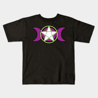 Moon Goodess Pentagram Kids T-Shirt